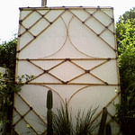 decorar parede com bambu