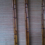 Biombos de bambu coberto com palha