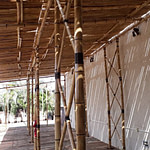 Pérgola de bambu