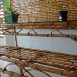 mesa de bambu cana da índia