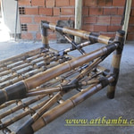 sofa de bambu