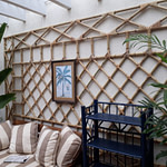 treliça de parede feita com bambu