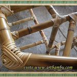balcão de bambu decorativo
