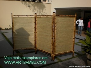 biombos e divisórias de bambu